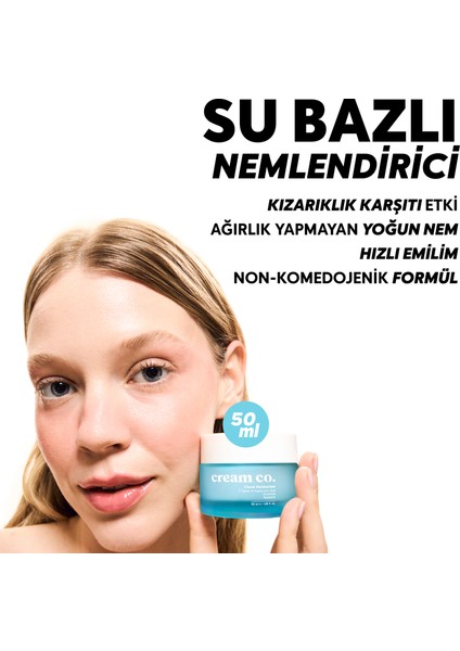 Aydınlatıcı Yatıştırıcı Su Bazlı Nemlendirici Yüz Kremi Ikili modelleri