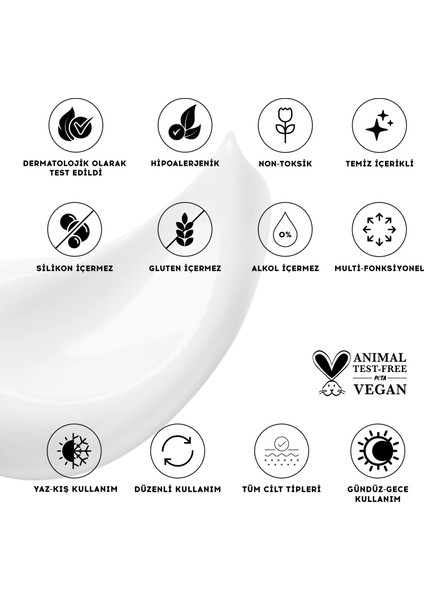 Su Bazlı Moisturizer Nemlendirici Yüz Kremi | Hyaluronik Asit | 50 ML | Tüm Cilt Tipleri