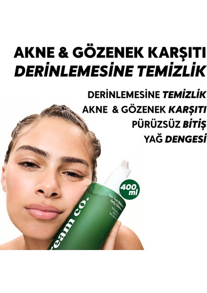 Akne & Siyah Nokta Karşıtı Yüz Temizleme Jeli | Niacinamide Çay Ağacı Yağı | 400 ML fiyatları