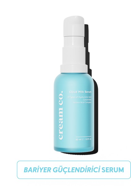 Bariyer Onarıcı Yatıştırıcı Nemlendirici Milk Serum | Hyaluronik Asit Seramid | Tüm Cilt Tipleri
