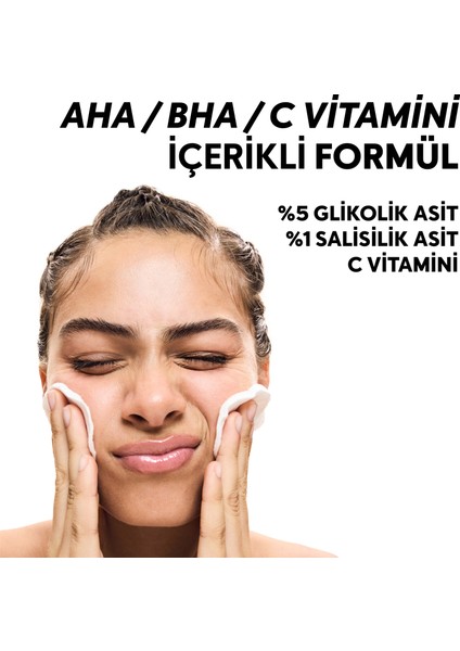 Leke Karşıtı AHA BHA C Vitamini Tonik | Glikolik Asit Salisilik Asit | 200ML modelleri