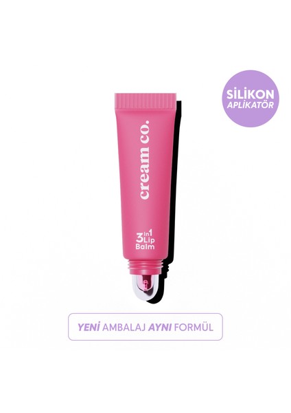 3in1 Lip Balm 402 | Nemlendirici Parlatıcı Dudak Bakım | Pembe Sakız | Hyaluronik Asit Seramid