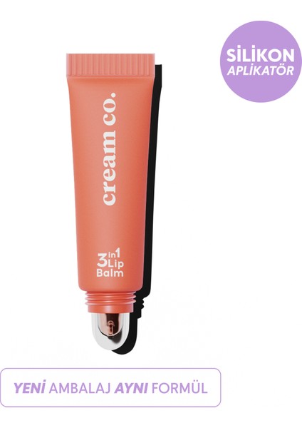 3in1 Lip Balm 403 | Nemlendirici Parlatıcı Dudak Bakım | Bej Kurabiye | Hyaluronik Asit Seramid