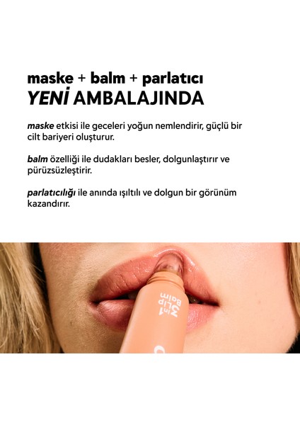3in1 Lip Balm 403 | Nemlendirici Parlatıcı Dudak Bakım | Bej Kurabiye | Hyaluronik Asit Seramid