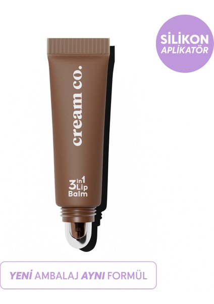 Nemlendirici Parlatıcı 3in1 Lip Balm | Dudak Bakım | Mocha Kahve | Hyaluronik Asit Seramid