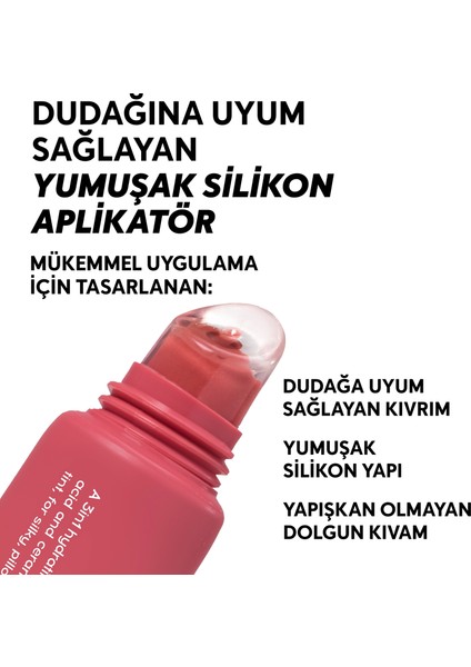 Nemlendirici Parlatıcı 3in1 Lip Balm | Dudak Bakım | Cupcake Rose Gülkurusu Hyaluronik Asit Seramid fırsatları