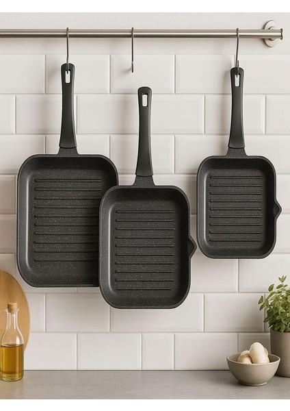 Hitit Siyah Granit Grill 3 Lütava Seti 20/24/28 cm fiyatları