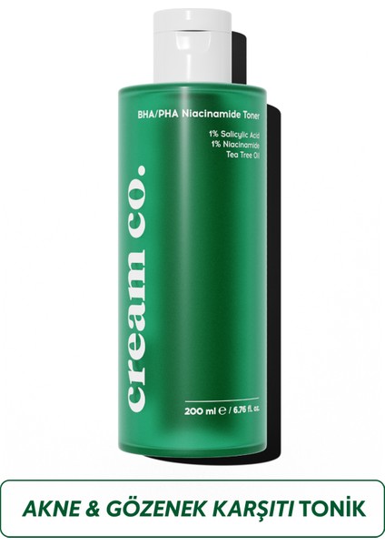 Akne Karşıtı BHA PHA Niacinamide Tonik | Arındırıcı | Glikolik Asit | 200ML