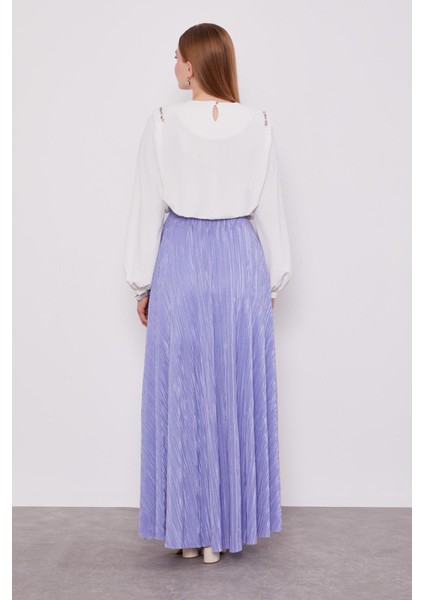 Lila Pileli Etek fırsatları