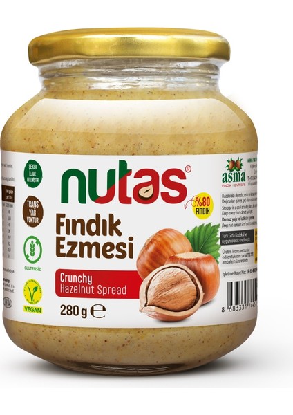 Fındık Ezmesi – 280gr Cam Kavanoz