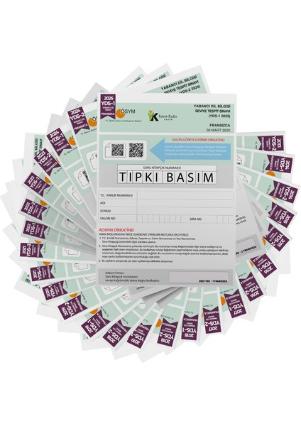 Karakutu Yayınları 2026 Yds Fransızca Ösym Tıpkı Basım Çıkmış Soru Deneme Paketi 24LÜ Fasikül Seti modelleri