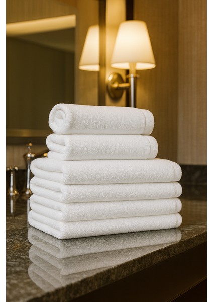 Beyaz Banyo Havlusu 10 Adet 70X140 cm 420 Gram Otel Havlusu %100 Pamuk fiyatları