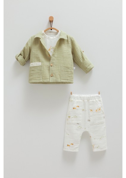 Safarı Tıme Gömlekli Üçlü Takım Yeşil