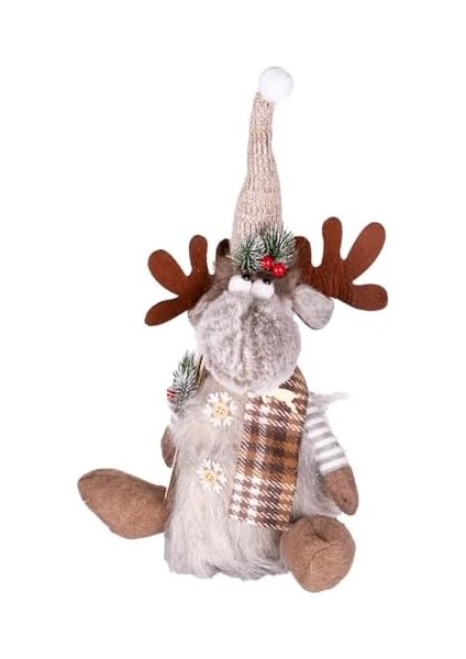 Yılbaşı Süsü Oturan Geyik Işıklı Müzikli ve 41X18X13 Cm. fiyatları