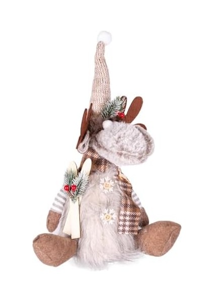 Yılbaşı Süsü Oturan Geyik Işıklı Müzikli ve 41X18X13 Cm. modelleri