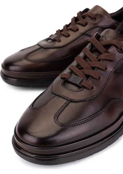 Erkek Hakiki Deri Kahverengi Casual Ayakkabı 298 3016-56603 Erk Ayk SK25-26 Kahve Slvr Alkl modelleri