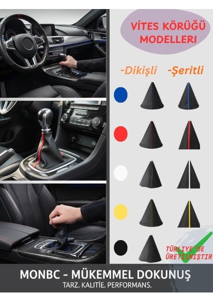 Fiat Albea Siyah Suni Deriden Üretilen Kaliteli ve Dayanıklı Siyah Spor Düz Dikiş Vites Körüğü indirimleri