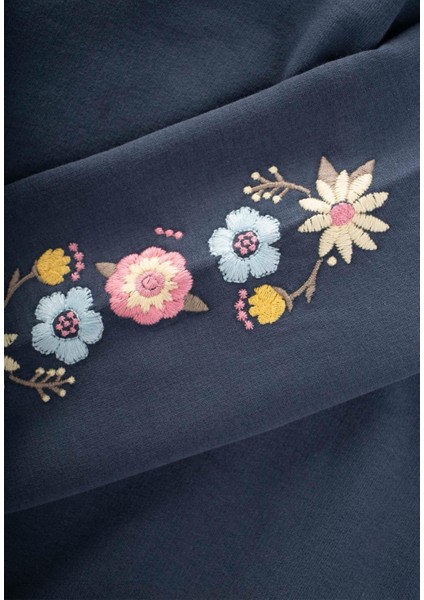 Kol Nakışlı Sweatshirt 2-10 Yaş Lacivert modelleri