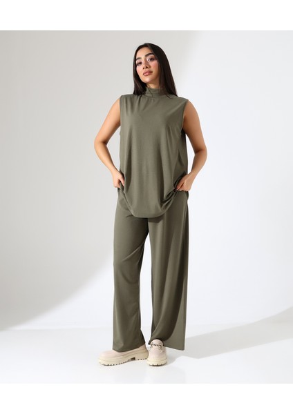 Kadın Sıfır Kol Yün Viskon Boğazlı Bluz fiyatları