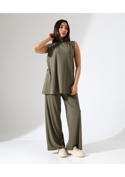 Kadın Sıfır Kol Yün Viskon Boğazlı Bluz fırsatları