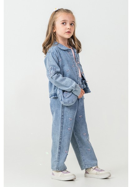 Kalp Nakışlı Çantalı Kız Çocuk 4\'lü Takım - 26K 2242 fiyatları