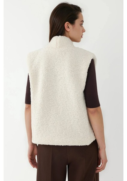 Kadın Peluş Sıfır Kol Yelek Taş Doğal fırsatları