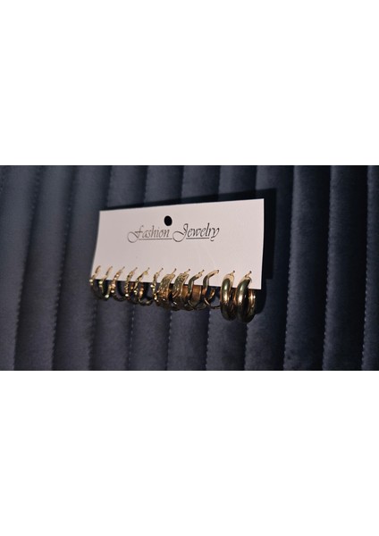 “altın Halka” 12’li (6 Çift) Küpe Seti – Minimalist Zarafetin Imzası indirimleri