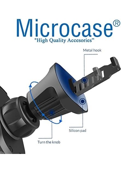 Araç Içi Izgaralıktan Kavramalı Manyetik 360 Derece Döner Telefon Tutucu - AL3736 modelleri