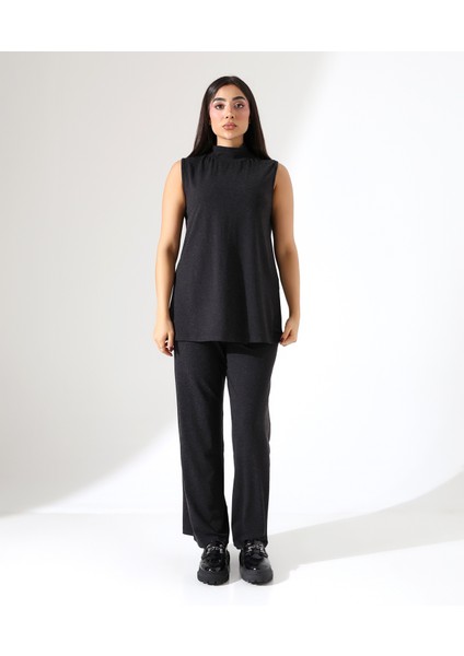Kadın Sıfır Kol Yün Viskon Boğazlı Bluz fiyatları