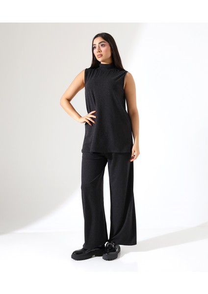 Kadın Sıfır Kol Yün Viskon Boğazlı Bluz modelleri