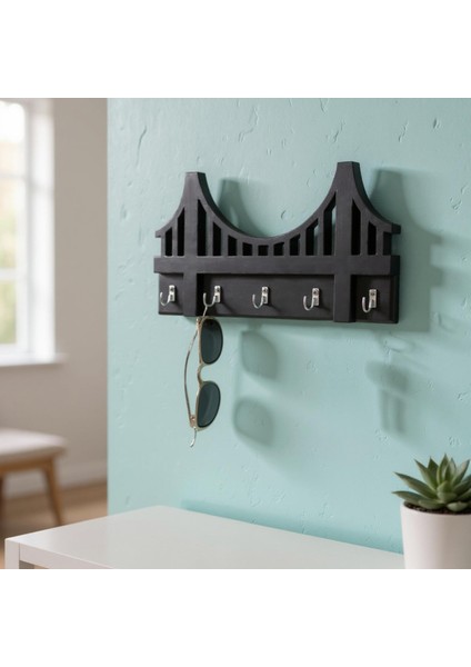 Ahşap Anahtar Askısı, Askılık, Ahşap Raflı Kapı Süsü, Vestiyer Alanı Dekoratif Ahşap Düzenleyici. fiyatları