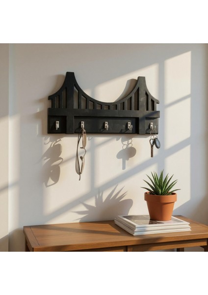 Ahşap Anahtar Askısı, Askılık, Ahşap Raflı Kapı Süsü, Vestiyer Alanı Dekoratif Ahşap Düzenleyici. modelleri