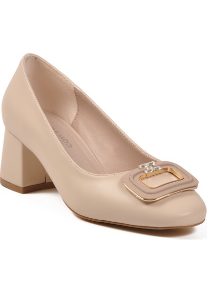 Bej Cilt Hafif Kadın Topuklu Ayakkabı 695040 Z fırsatları