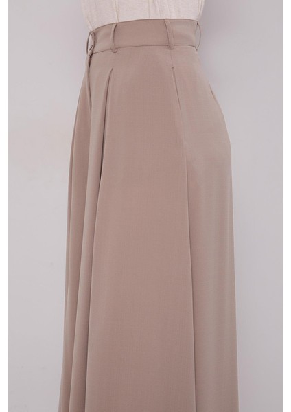 Vizon Geniş Paça Piliseli Pantolon Etek fırsatları