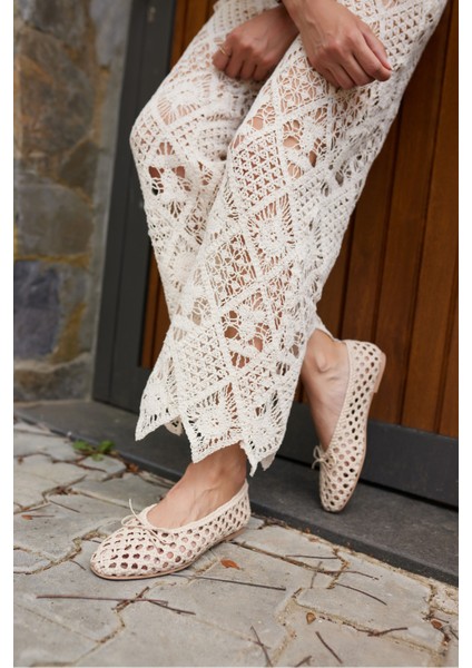 Sıngle Kadın Bej Orgu Ithal Babet