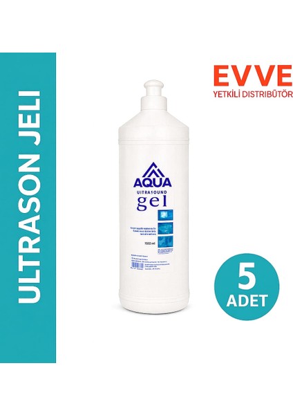 Aqua Ultrason Jeli 1000 ml – Ekg, Eeg, Fizik Tedavi Için Su Bazlı Medikal Jel