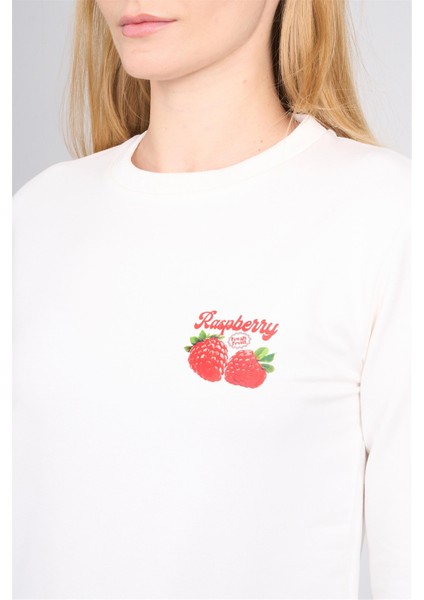 K26 24K114 Ekru Kadın Regular Fıt O Yaka 2 Ip Sweat fırsatları