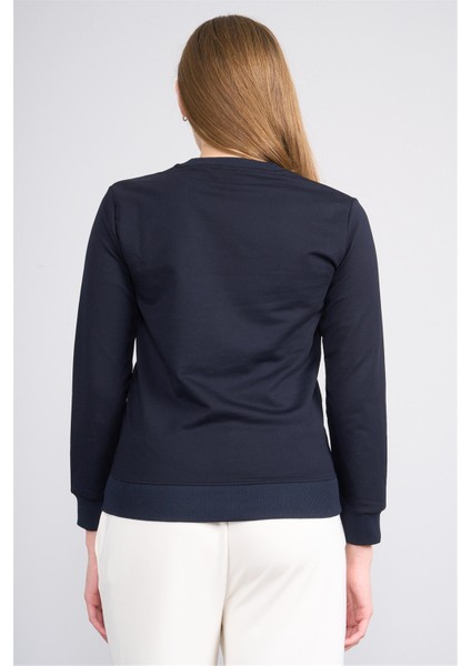 K26 24K114 Lacı Kadın Regular Fıt O Yaka 2 Ip Sweat