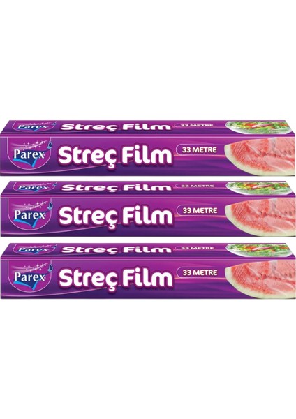Streç Film 33 Mt Üçlü Paket