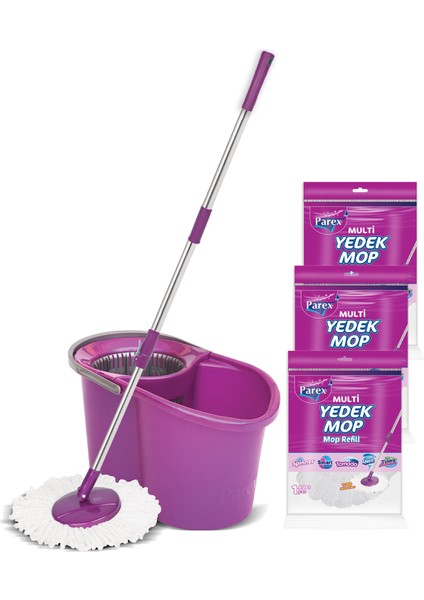 Tornado Otomatik Temizlik Seti ve 3'lü Yedek Mop Paketi