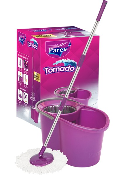Tornado Otomatik Temizlik Seti ve 3'lü Yedek Mop Paketi modelleri