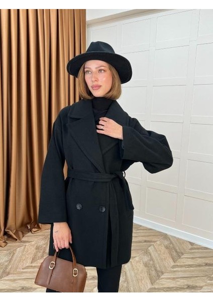 5514 Stilife Kaban Çift Sıra Düğmeli