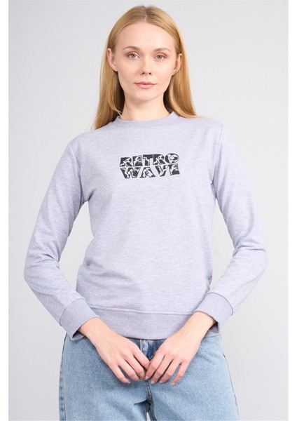 K26 24K114 Grımelanj Kadın Regular Fıt O Yaka 2 Ip Sweat