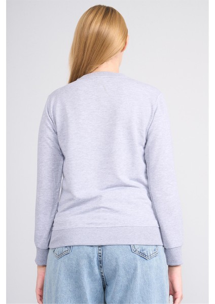 K26 24K114 Grımelanj Kadın Regular Fıt O Yaka 2 Ip Sweat