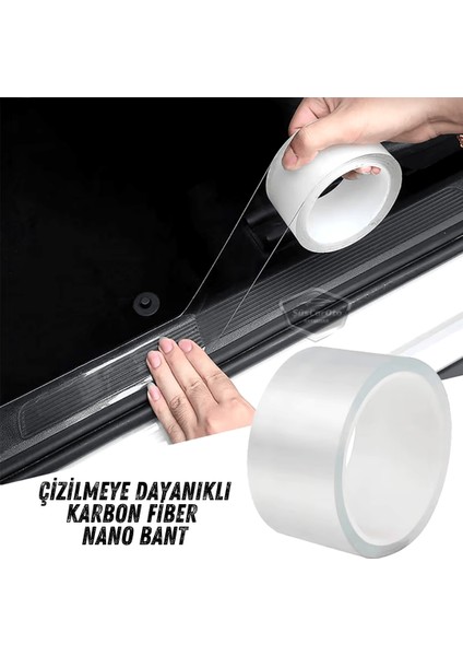 Üniversal Araç Içi Şeffaf Kapı Eşik Bandı Arka Tampon Eşiği Koruma Folyosu Orijinal Hava Kanallı Yapışkanlı Ithal Çok Amaçlı Tampon Koruma 5 Metre ONP317