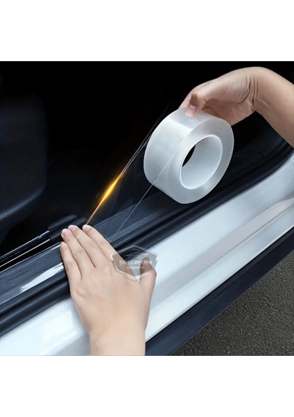 Üniversal Araç Içi Şeffaf Kapı Eşik Bandı Arka Tampon Eşiği Koruma Folyosu Orijinal Hava Kanallı Yapışkanlı Ithal Çok Amaçlı Tampon Koruma 5 Metre ONP317 fiyatları