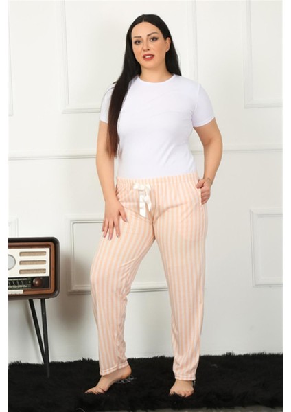 Kadın Pamuklu Büyük Beden Alt Pijama NSL0068