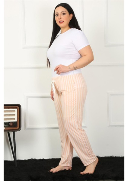 Kadın Pamuklu Büyük Beden Alt Pijama NSL0068 modelleri