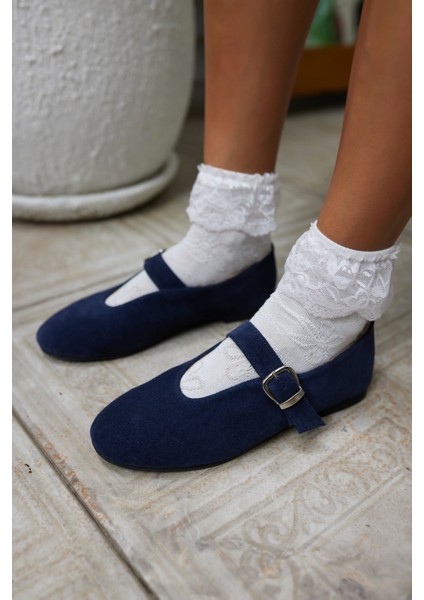 Potter Kadın Lacivert Gercek Suet Babet fiyatları