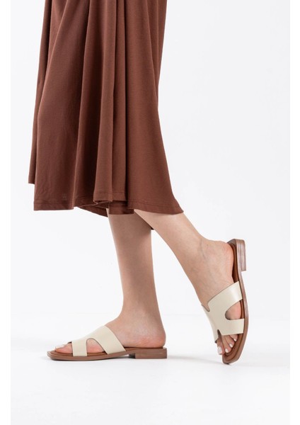 Modaserdem Fergei Bej Hakiki Deri Terlik indirimleri